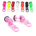 Pink Neon Anodized Zipper Design Fake Plugs Earrings Body Piercing Factory